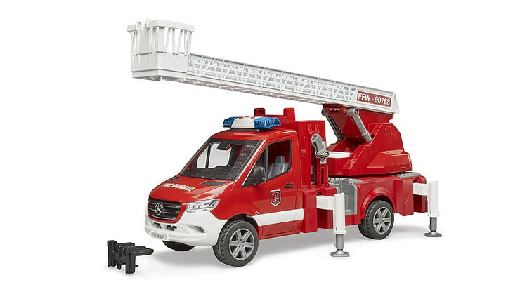 BRUDER TOYS #2673 MB Sprinter Fire Engine w/ Ladder Water Pump & LS NEW!