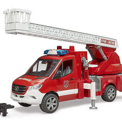 BRUDER TOYS #2673 MB Sprinter Fire Engine w/ Ladder Water Pump & LS NEW!