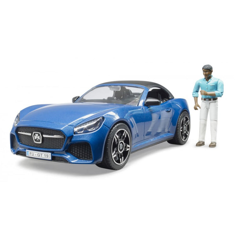 BRUDER #03481 Blue Roadster with Driver NEW!