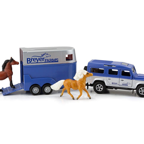 Breyer Horses #59216 Stablemates Land Rover w/ Tag-A-Long Trailer NEW!