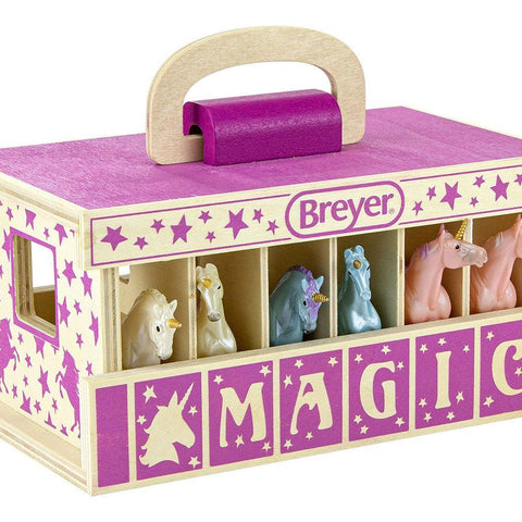 BREYER Horses #59218 Stablemates Unicorn Magic Wooden Carry Case NEW!