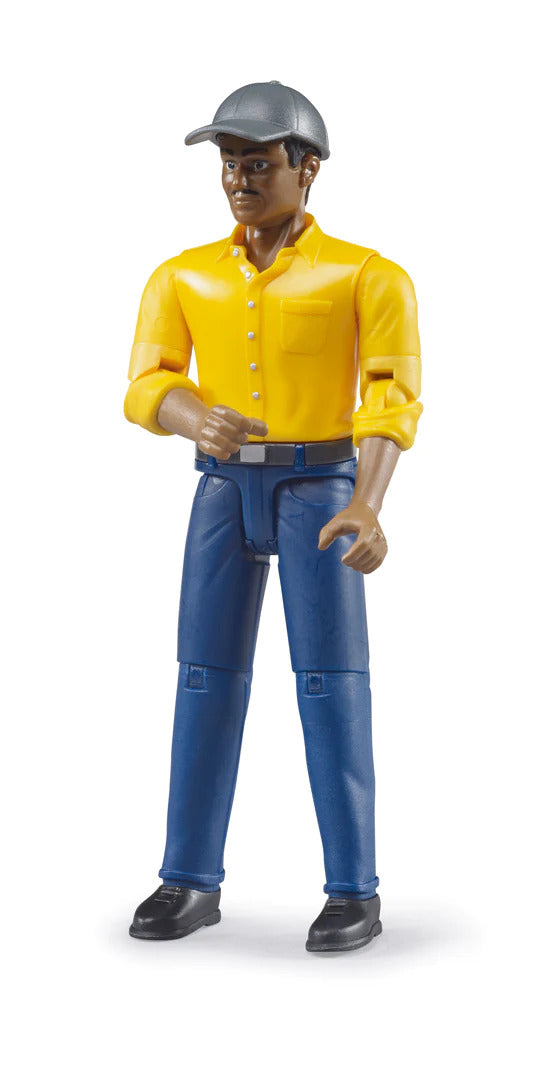 BRUDER #60022 Medium-Skinned Man w/ Blue Jeans NEW!