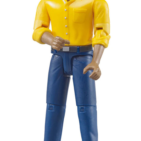 BRUDER #60022 Medium-Skinned Man w/ Blue Jeans NEW!