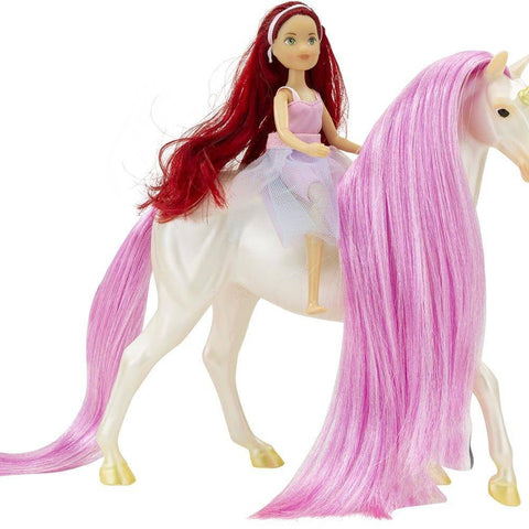 Breyer Freedom Series #61147 Magical Unicorn Sky and Fantasy Rider, Meadow- New Factory Sealed!