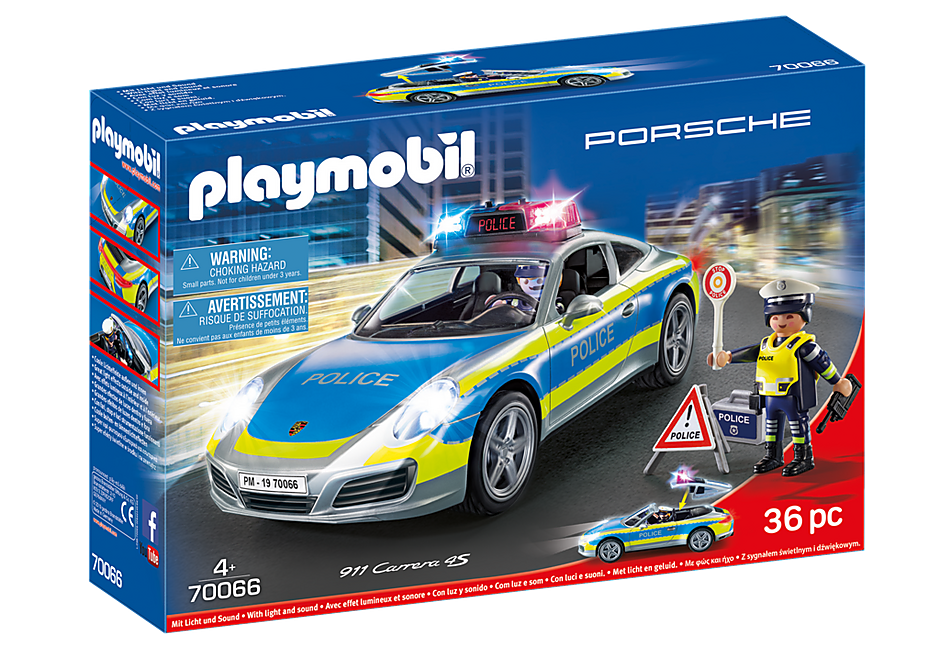 PLAYMOBIL #70066 Porsche 911 Carrera Police New!