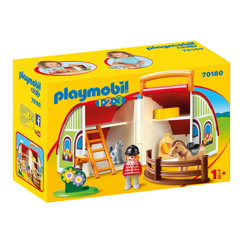 Playmobil 1.2.3. #70180 My Take Along Farm - New Factory Sealed