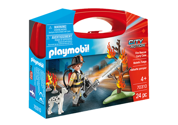 Playmobil #70310 Fire Rescue Carry Case - New Factory Sealed