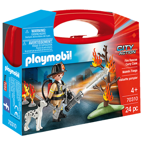 Playmobil #70310 Fire Rescue Carry Case - New Factory Sealed