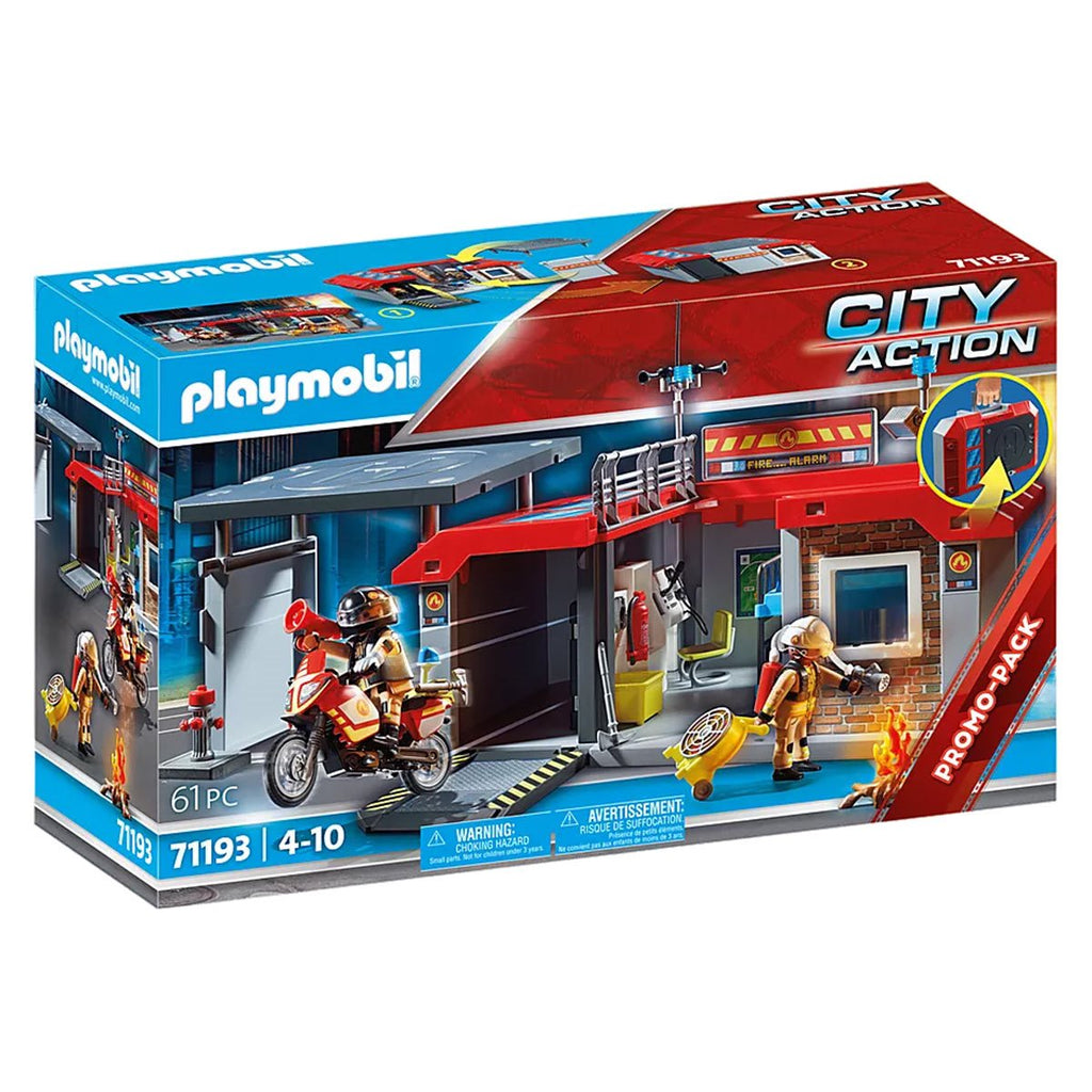 PLAYMOBIL #71193 Take Along Fire Station NEW!