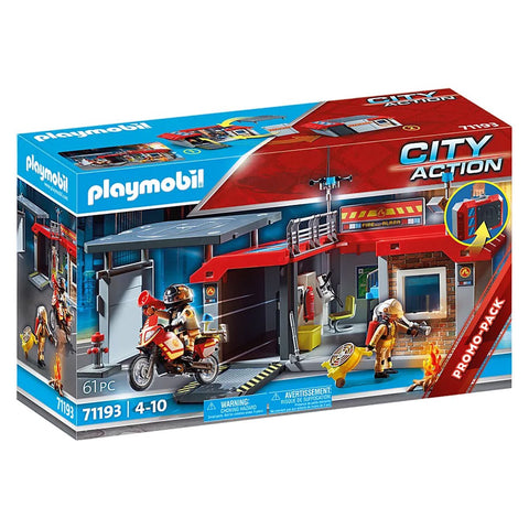 PLAYMOBIL #71193 Take Along Fire Station NEW!