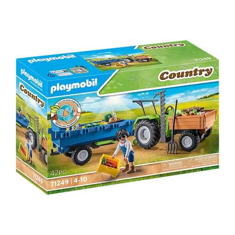 PLAYMOBIL #71249 Farm Harvester Tractor w/ Trailer NEW!