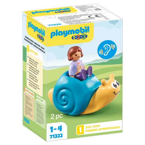 PLAYMOBIL #71322 1.2.3 Rocking Snail with Rattle NEW!