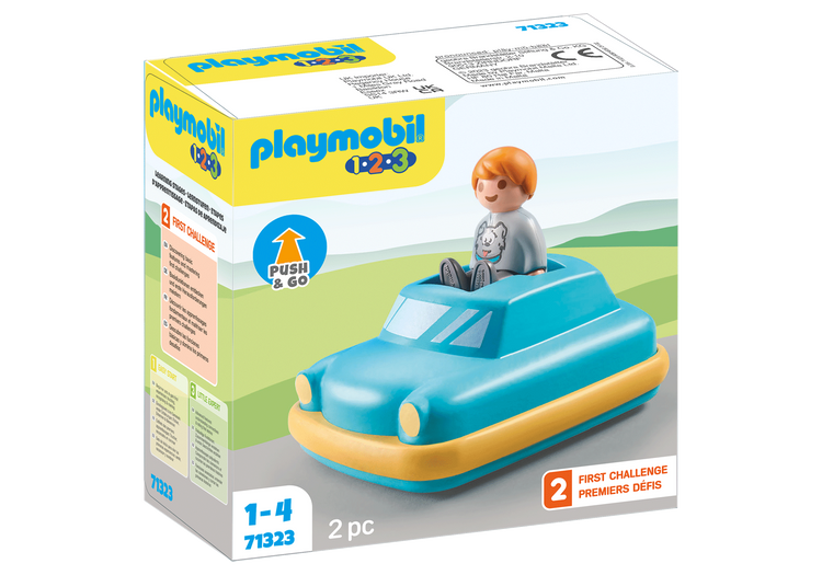 PLAYMOBIL #71323 1.2.3 Push & Go Car NEW!