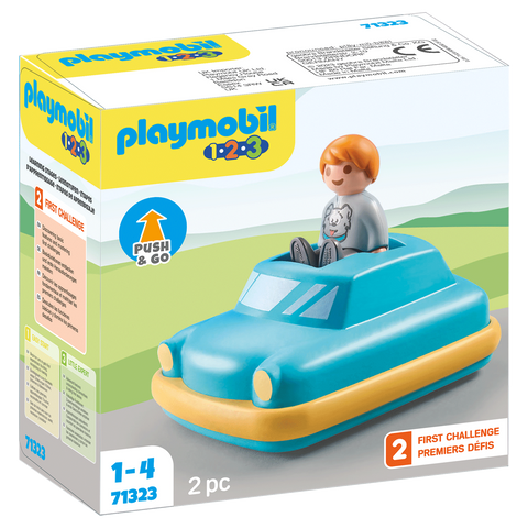 PLAYMOBIL #71323 1.2.3 Push & Go Car NEW!