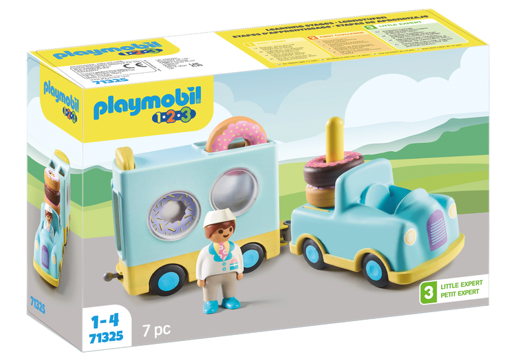 PLAYMOBIL #71325 1.2.3: Doughnut Truck with Stacking and Sorting NEW!