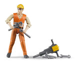 Bruder #60020 BWORLD Construction Worker with Accessories - New Factory Sealed