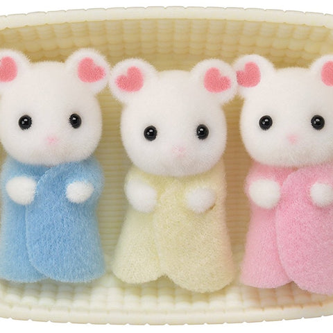 CALICO CRITTERS #CC1806 Marshmallow Mouse Triplets - New Factory Sealed