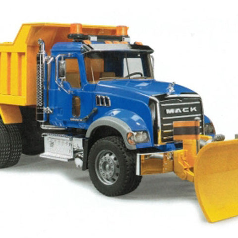 Bruder #02825 MACK Granite Dump Truck with Snow Plow Blade - New Factory Sealed #2825