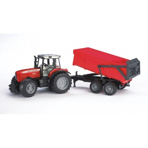 Bruder #02045 Massey Ferguson 7480 w/ Tipping Trailer!-new! #2045