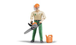 Bruder #60030 BWORLD Logging Forestry Worker with Accessories - New - Factory Sealed