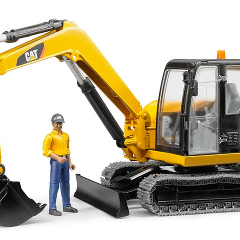 Bruder #02467 CAT Mini Excavator with Worker - New Factory Sealed #2467