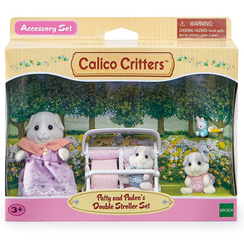 CALICO CRITTERS #CC2625 Patty and Paden's Double Stroller Play Set - New Factory Sealed