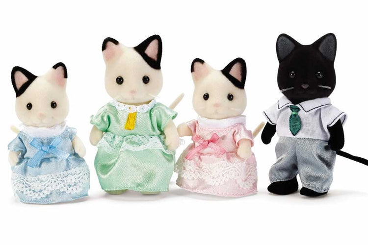 CALICO CRITTERS #CC1472 Tuxedo Cat Family - New Factory Sealed