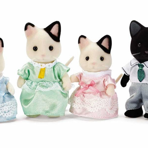 CALICO CRITTERS #CC1472 Tuxedo Cat Family - New Factory Sealed